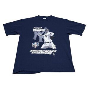 Vintage 2000 Dynasty New‎ York Yankees Subway Series Blue Shirt Adult XL